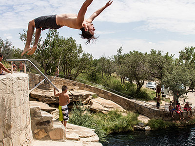 Blue Hole Jump